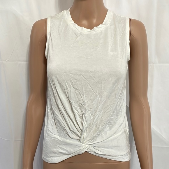 Lauren Ralph Lauren Petite Twist-Front Jersey Sleeveless Top - Picture 3 of 10